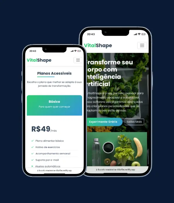 Landing Page para App de Emagrecimento