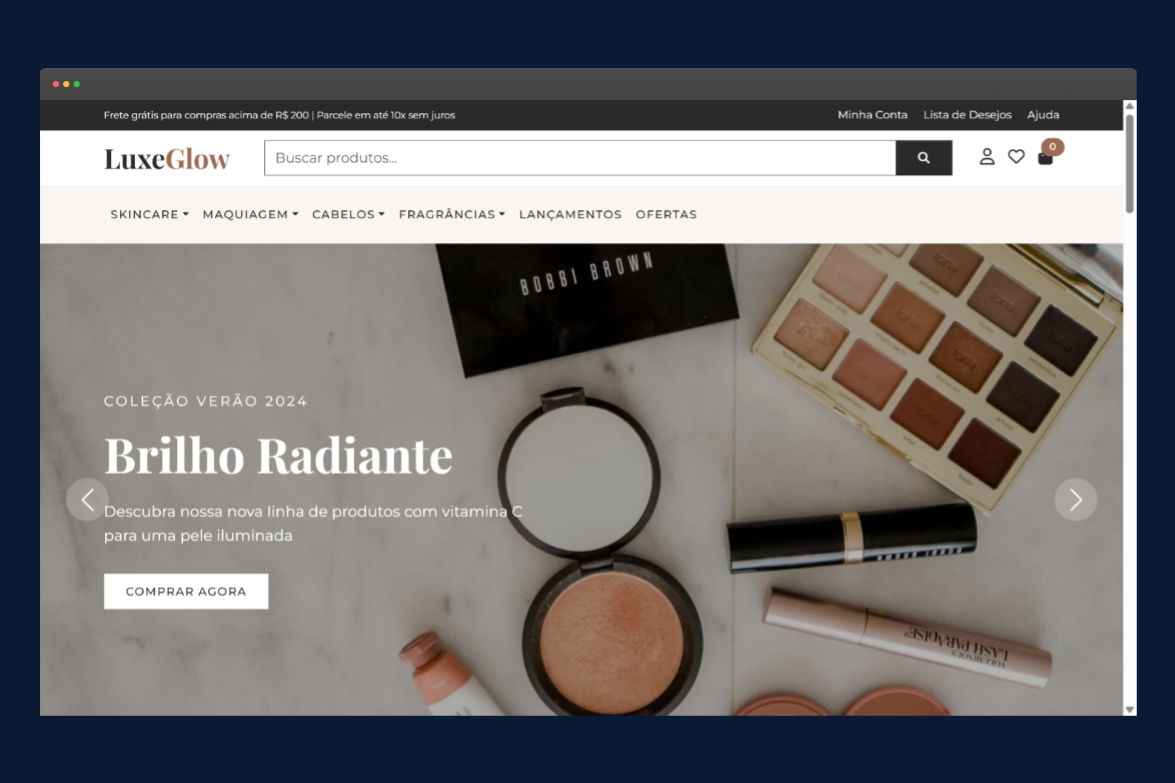 LuxeGlow - Loja de Beleza