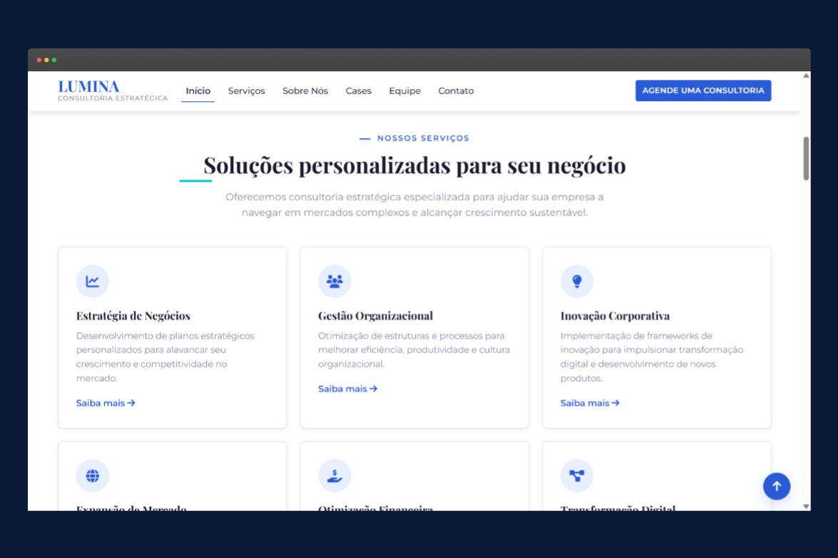 Página Institucional da Lumina